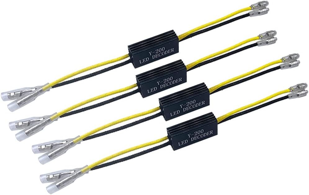 4 Pcs Motorcycle LED Turn Signal Decoder Load Resistors, 10W 10Ω Flash Fix Error