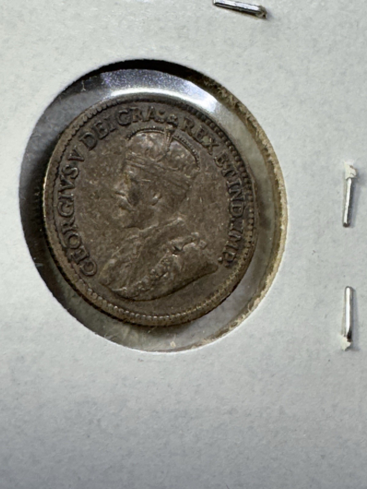 1913 Canada 5 Cents Small Silver Coin