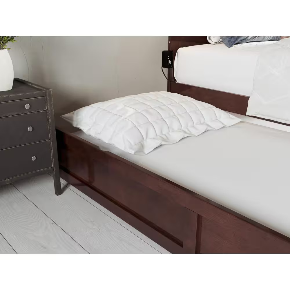 Island Walnut Roll Out Twin Trundle with Wheels