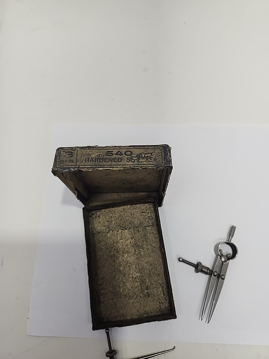 Starrett Athol Machine 3 1/2 " Round Flat Leg Inside Caliper Machinist Tool
