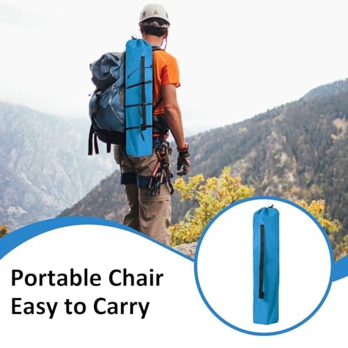 Foldable Camping Chair with Cup Holder, Storage Pocket, 225lbs Capacity, Wide