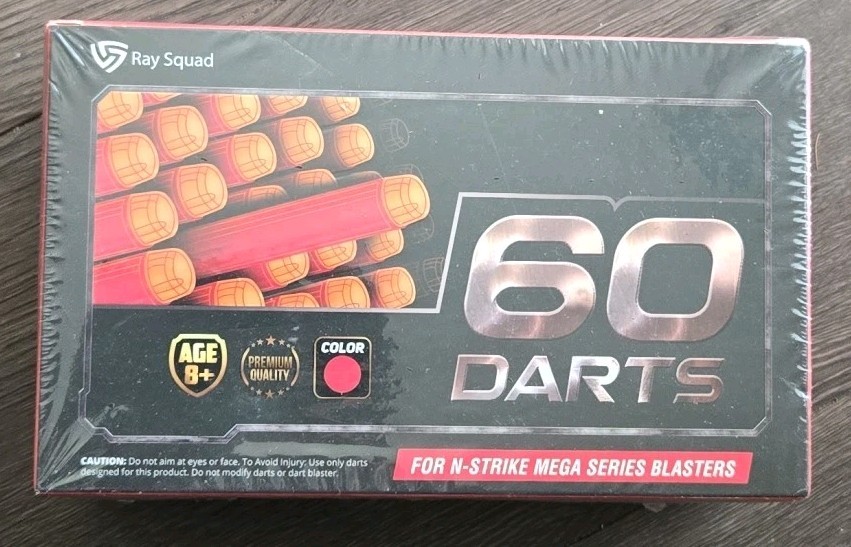 60 PCS Mega Darts Foam Bullet Refill Pack - Compatible with Nerf N-Strike Mega S