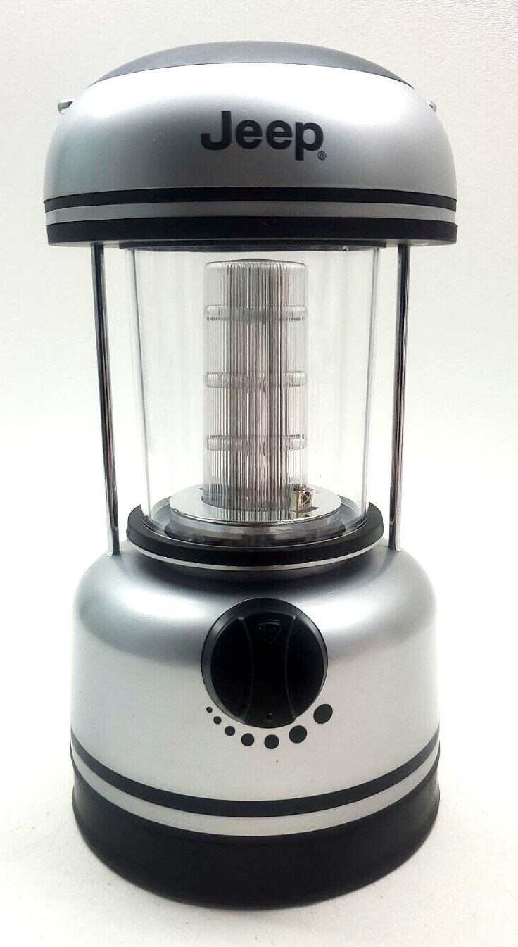 Jeep Battery Operated 12 LED Lantern Camping Fishing Light w/Handle Tested Works