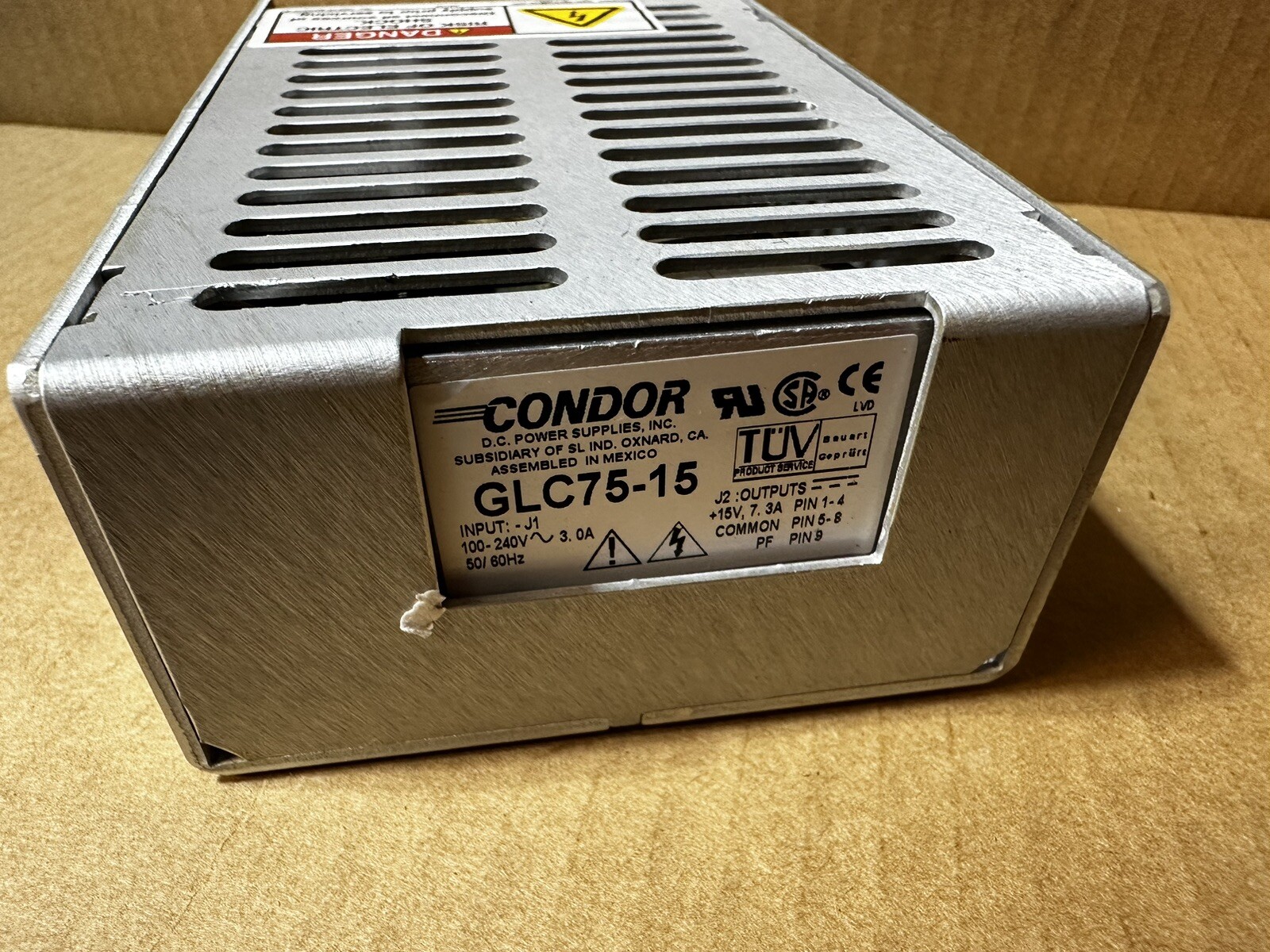 CONDOR DC POWER SUPPLY GLC75-15