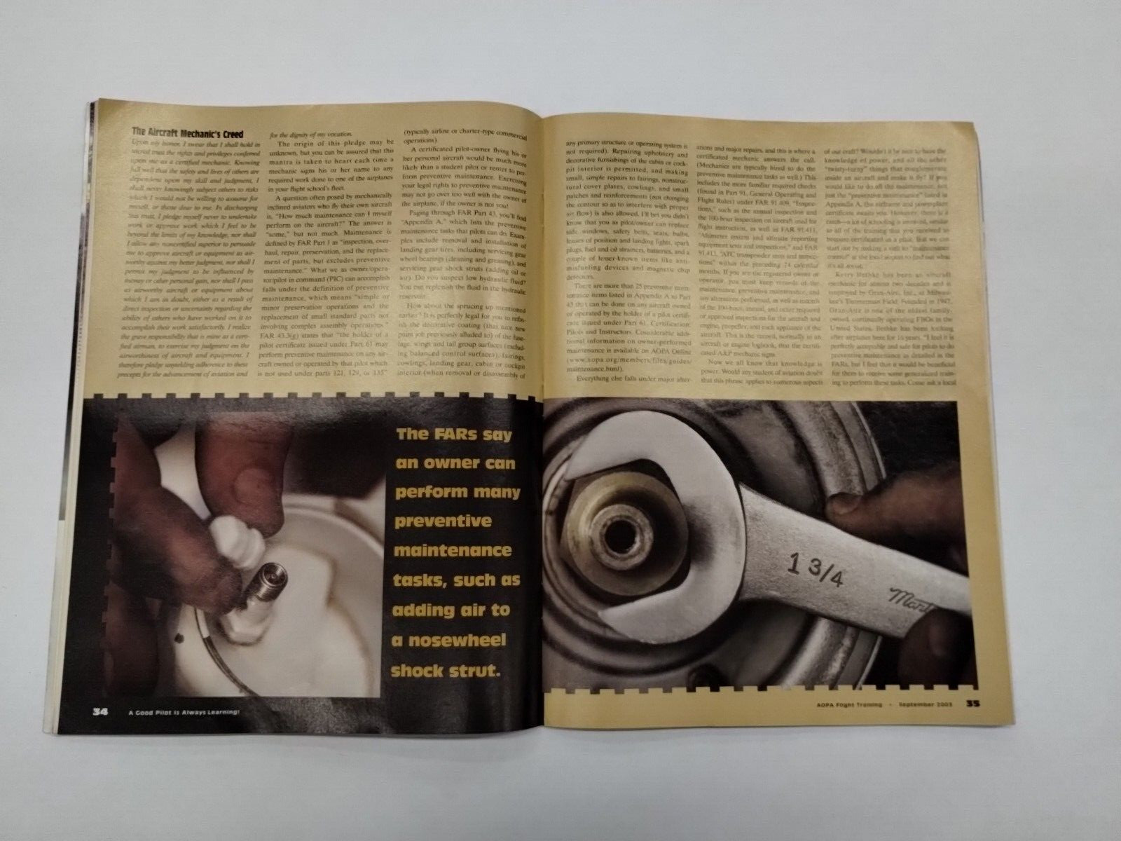 AOPA Flight Training Magazine September 2003-Original