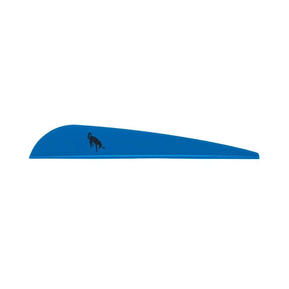 BOHNING BRONCO VANE 4" -SATIN BLUE- 100PACK