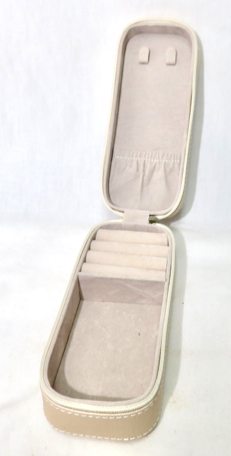 SANQIANWAN Luxury Mini Travel Jewelry case for Women, Portable, zip around