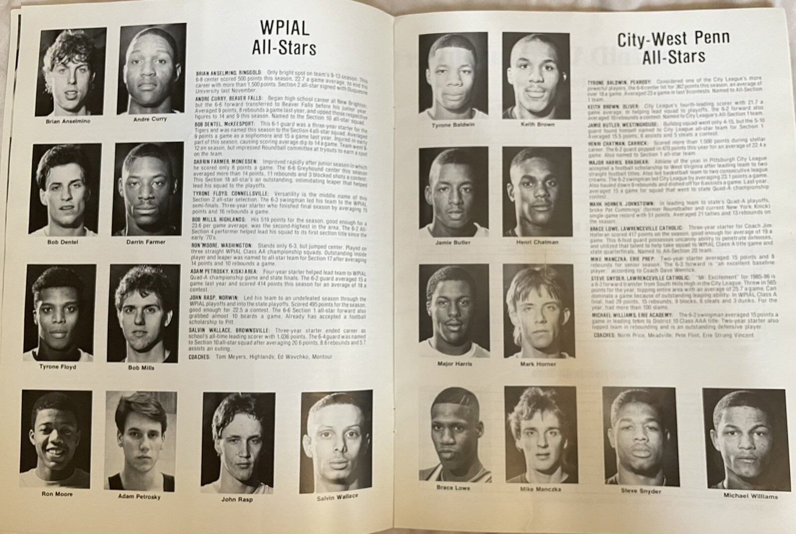 1986 22nd Annual Dapper Dan Roundball Classic Program (April 6th)