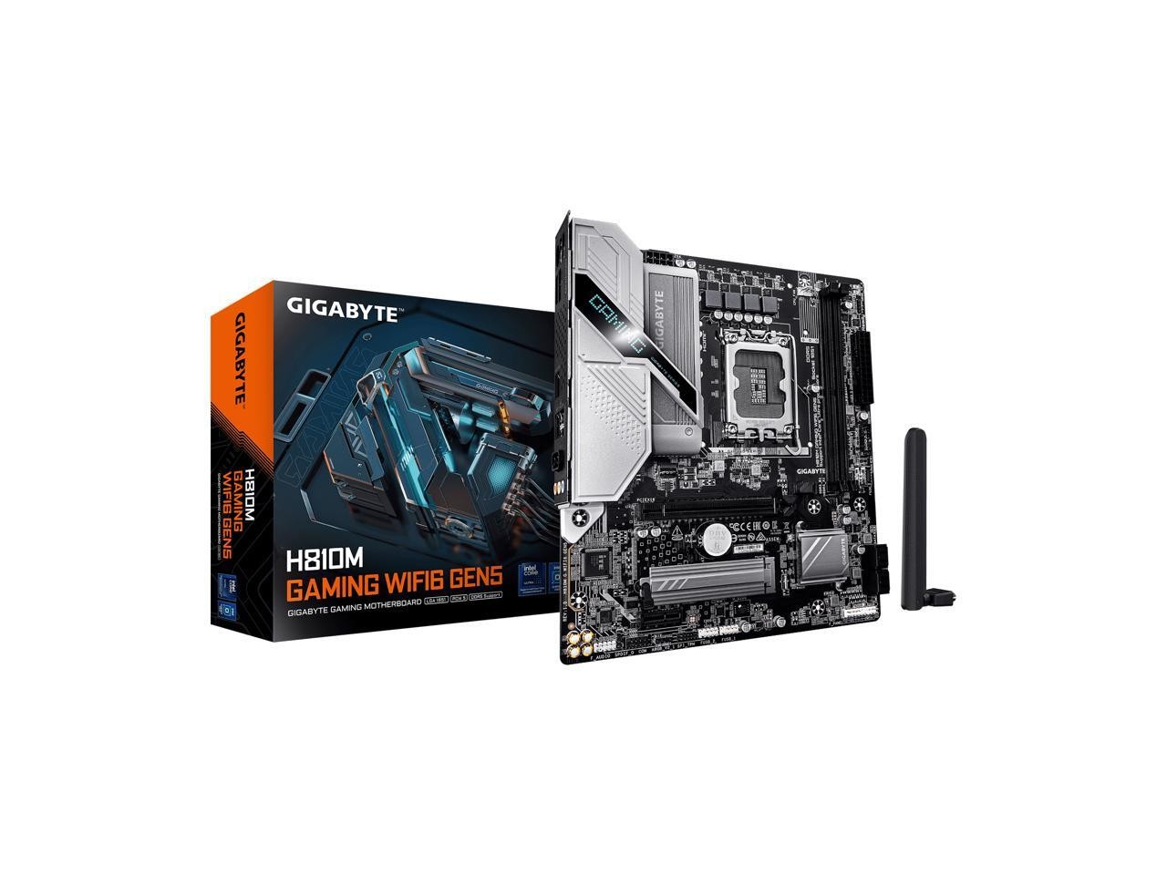 GIGABYTE H810M GAMING WIFI6 GEN5 Intel LGA 1851 mATX Motherboard, Support Core