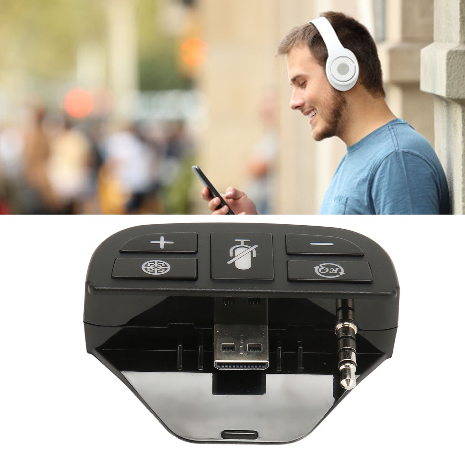 Stereo Headset Adapter For Voice Control 3.5mm Stereo Sound Jack Sound