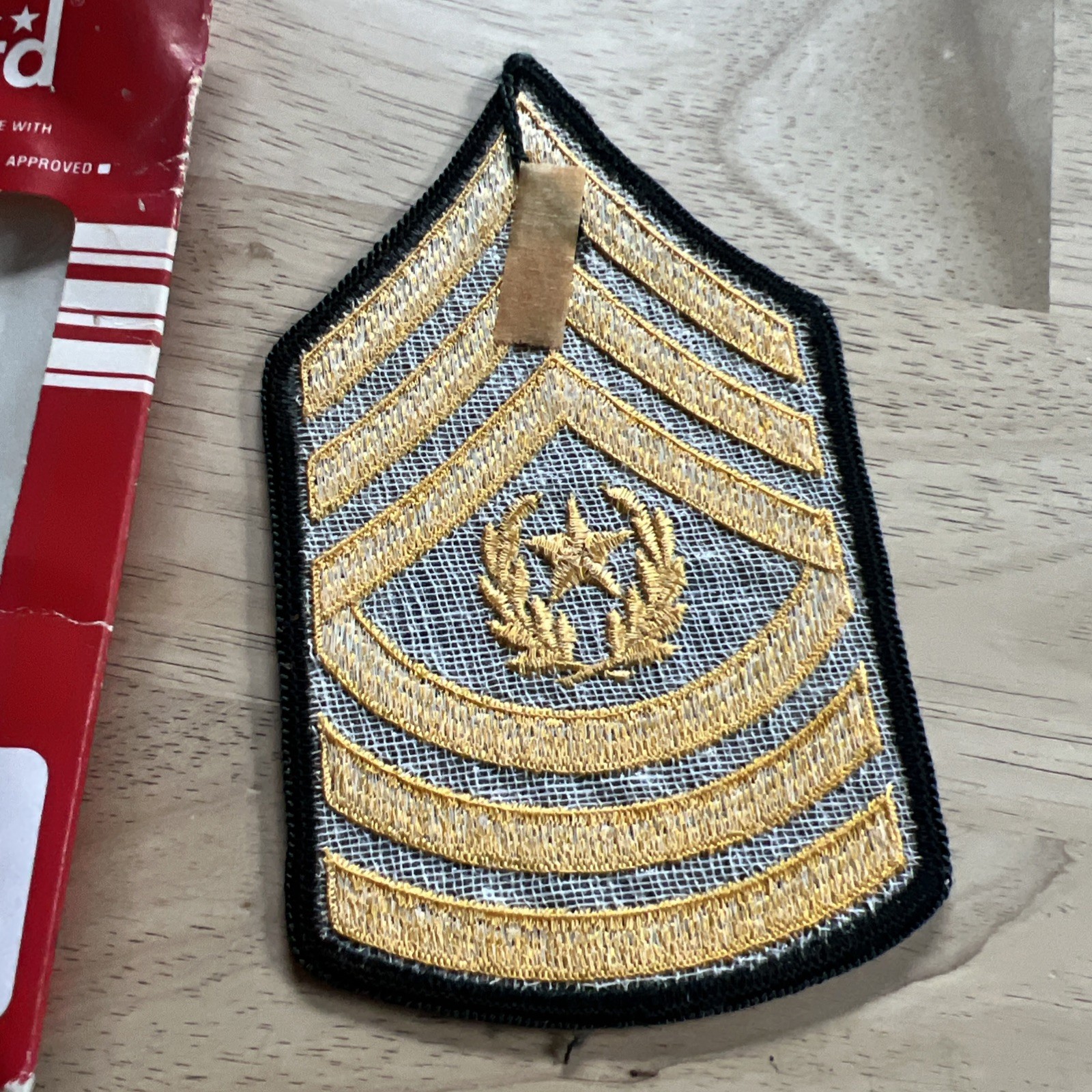 ORIGINAL U.S. ARMY FULL SIZE COMMAND SERGEANT MAJOR CHEVRONS, STRIPES