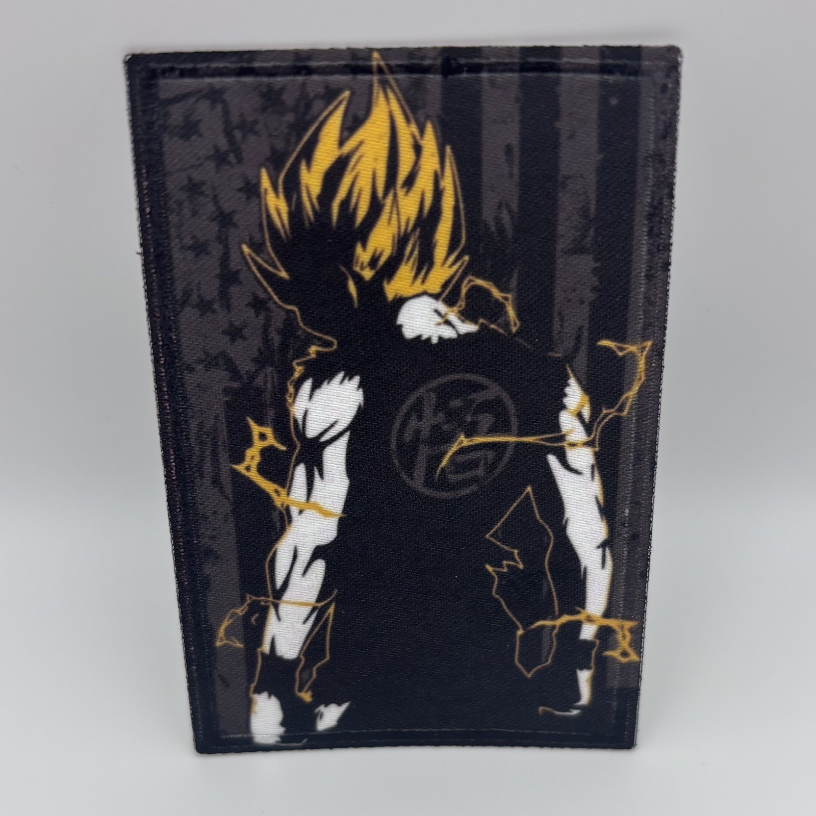 Anime Warrior Morale Patch 3x2 Hook Backing Black Gray Flag Correctional Officer