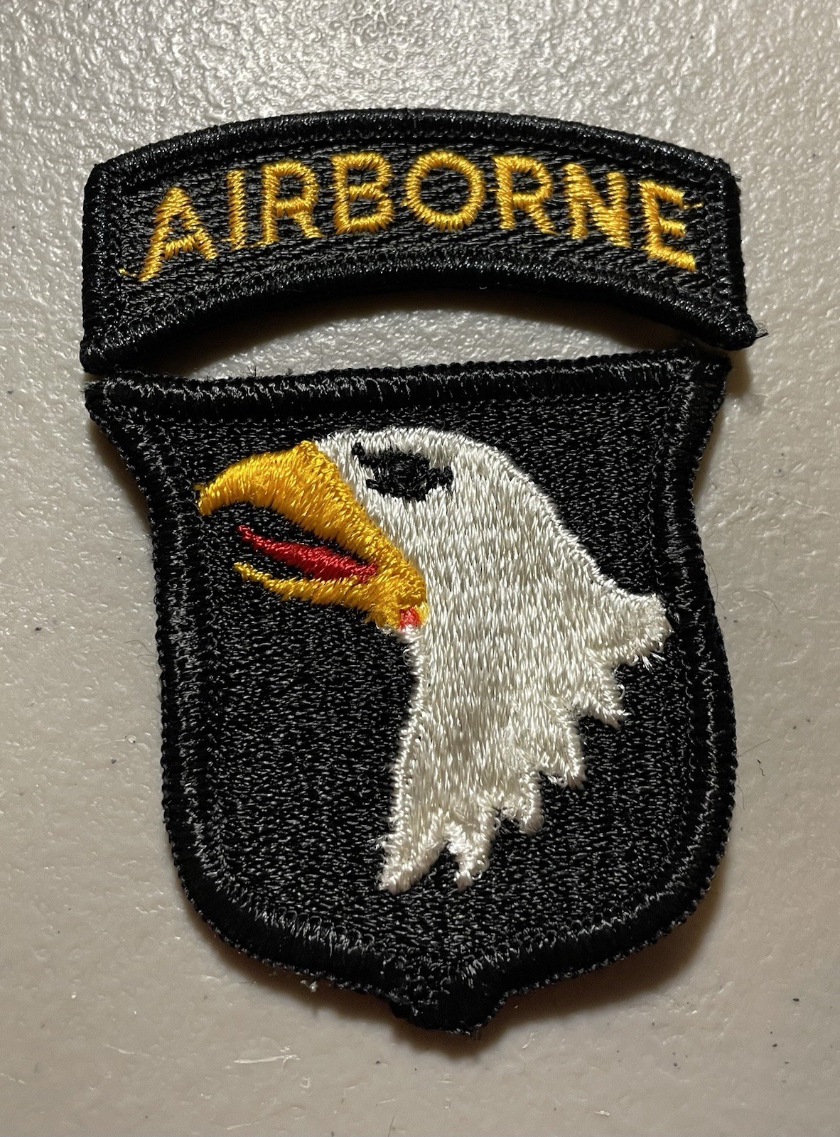 101st Airborne Division Patch Two Piece Tab US Army Vietnam Era WWII Pattern
