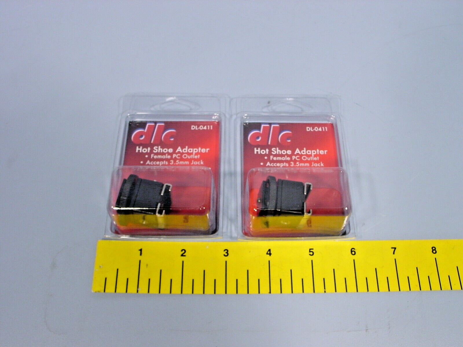 *Lot of 2 DLC DL-0411 Hot Shoe To 3.5mm Male Jack PLus Female PC Outlet