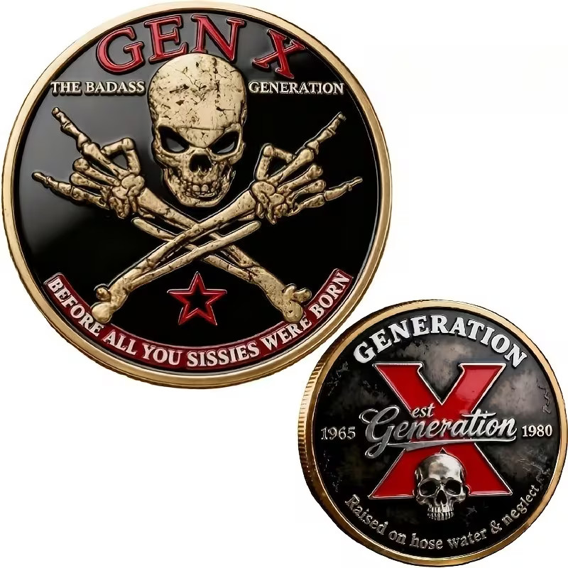 Generation-X Challenge Coin Badass Collectible Commemorative 1-pc