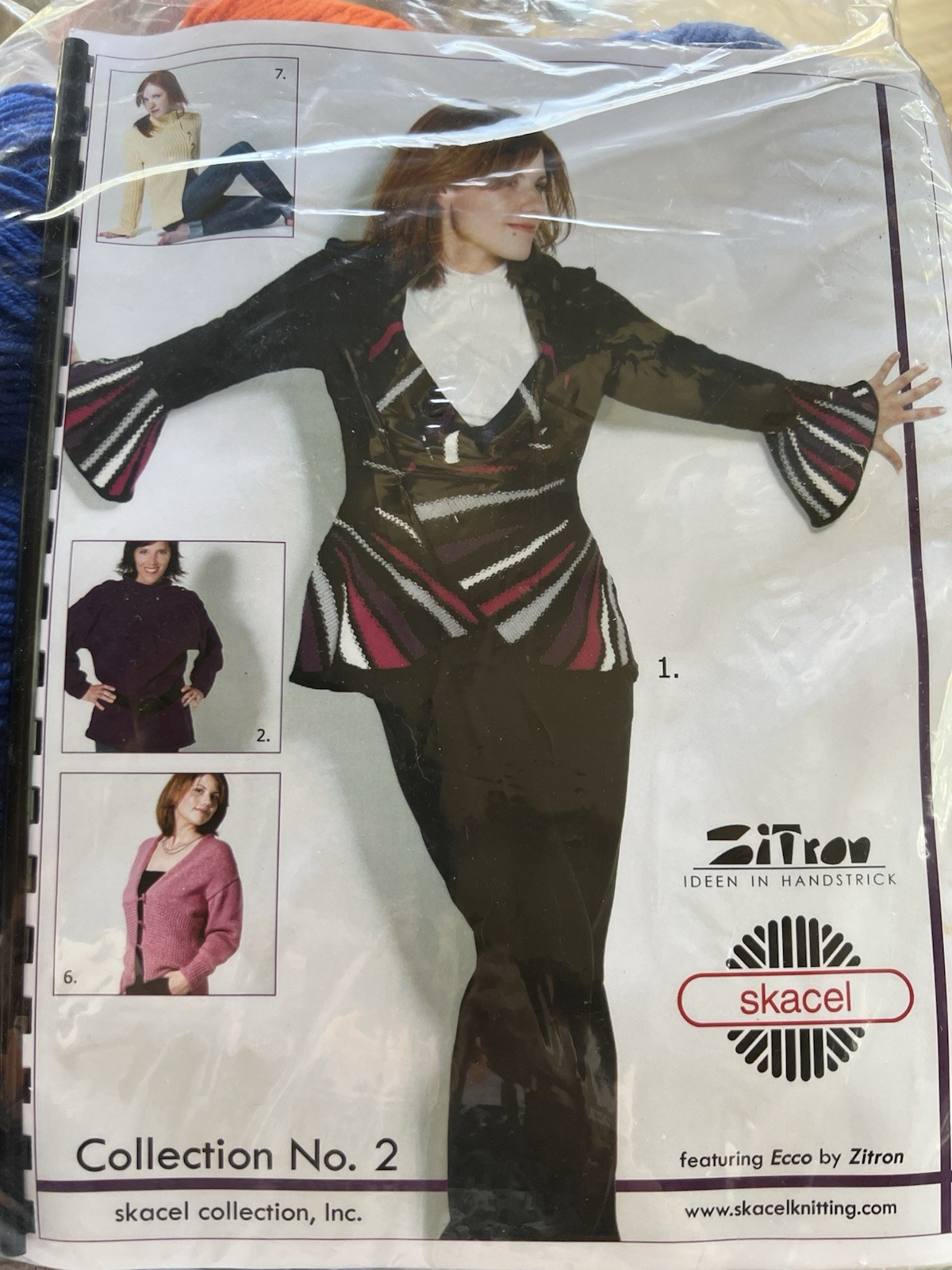ZITRON YARNS Kit: 24 Balls Of ECCO To Knit Italian Ruffles Cardigan+ 6 Designs