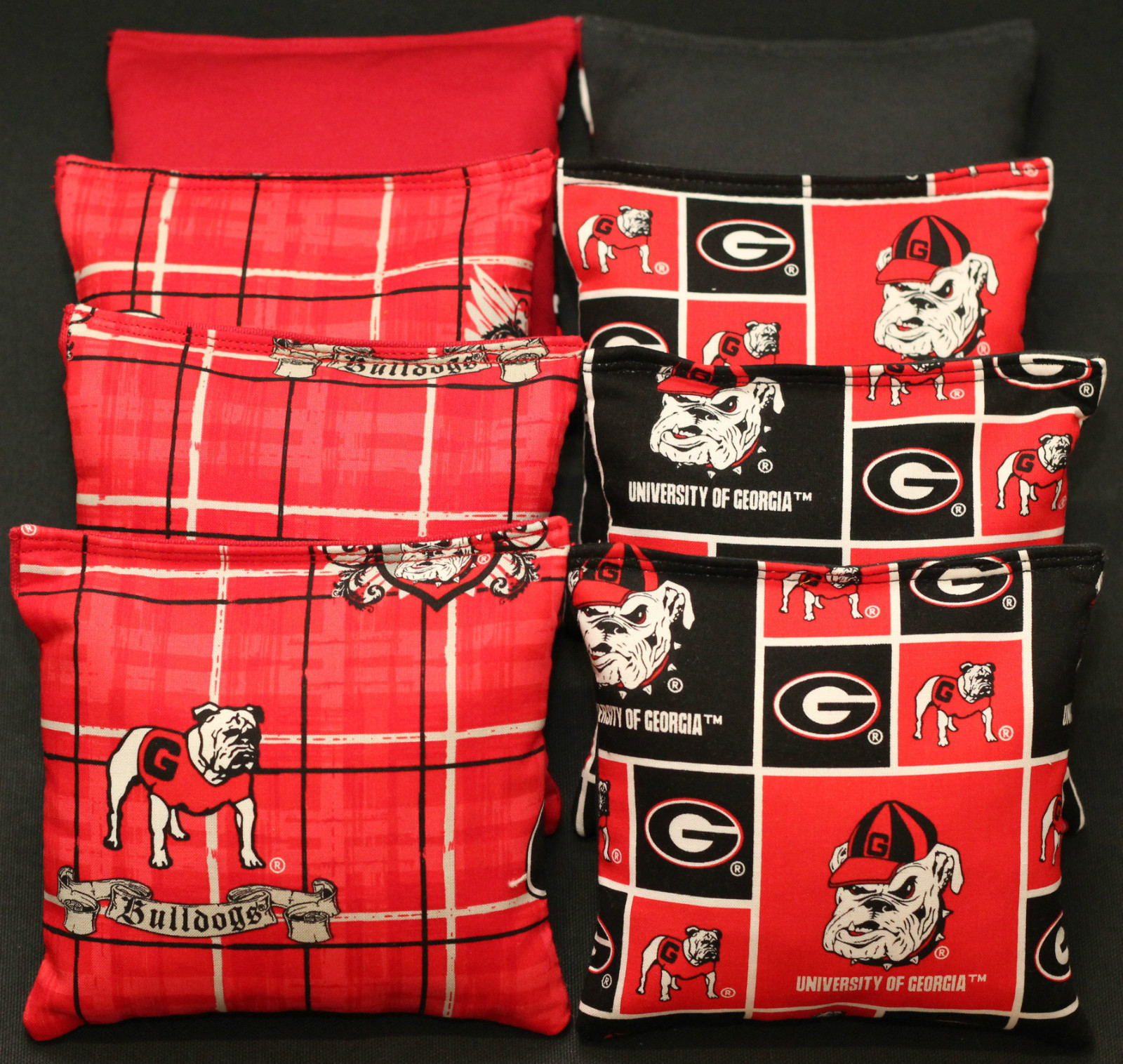 University of GEORGIA BULLDOGS Cornhole Bean Bags 8 ACA Regulation UGA Toss Bags