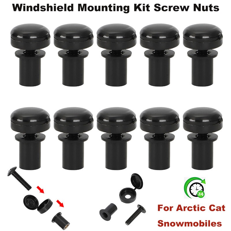 For Arctic Cat Snowmobile Windshield Mounting Kit Hardware Screw Expansion Nuts