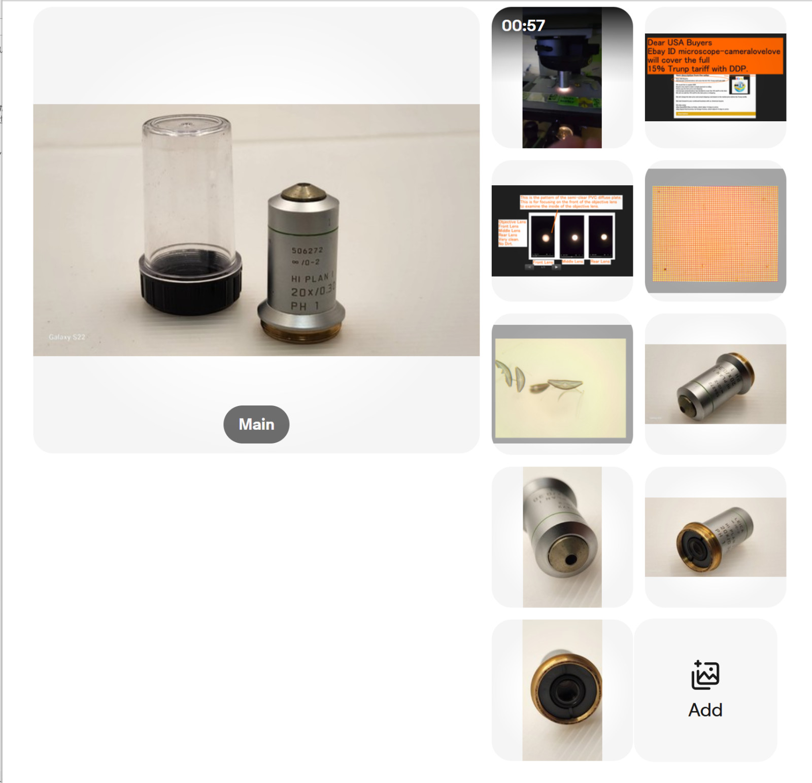 Exce Leica HI Plan I 20x/0.30 PH1 506272 Phase Contrast Objective Lens M25 35162