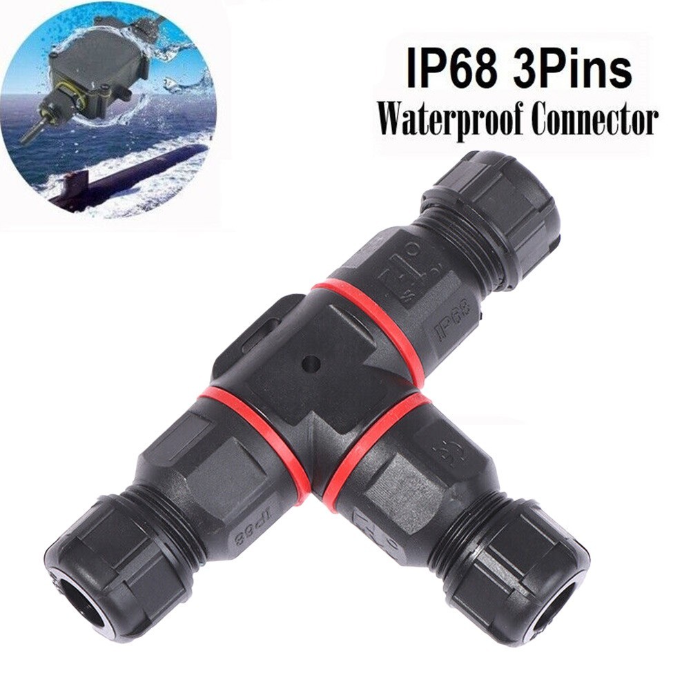 Waterproof 3Way Core Joint Outdoor IP68 Electrical Cable Wire Connector 16A