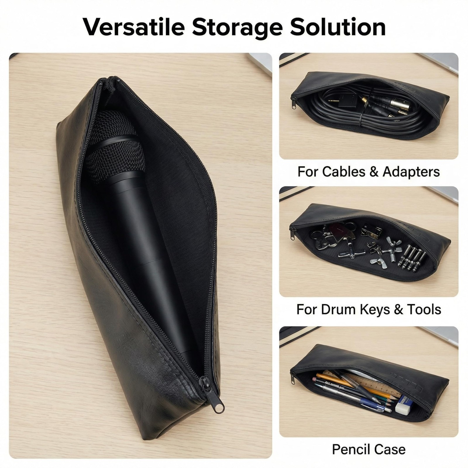 4Pcs Microphone Bag Case Storage Mic Protector for Wireless Devices Mini Slee...
