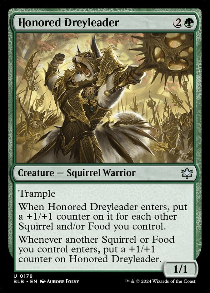 Honored Dreyleader 0099 Non Foil Uncommon Bloomburrow Commander MTG NM