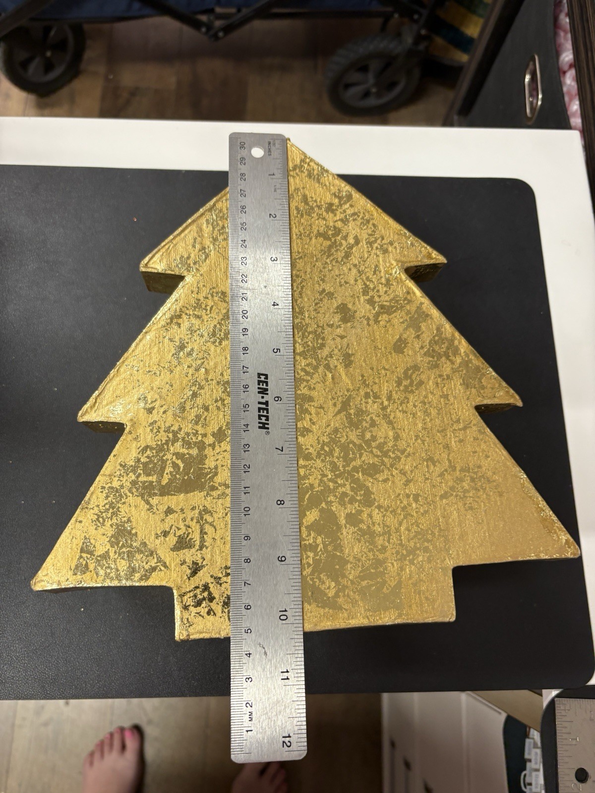 2 STAR AND 2 CHRISTMAS TREE NESTING BOXES GOLD