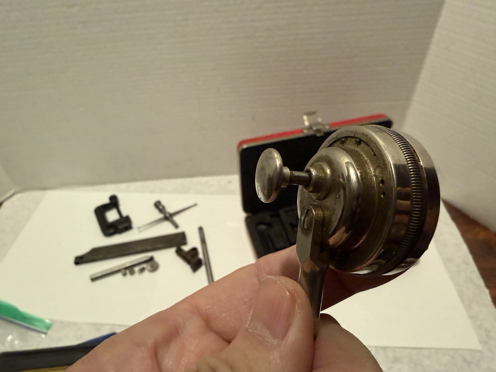 Vintage Starrett 196 Universal Dial Test Indicator