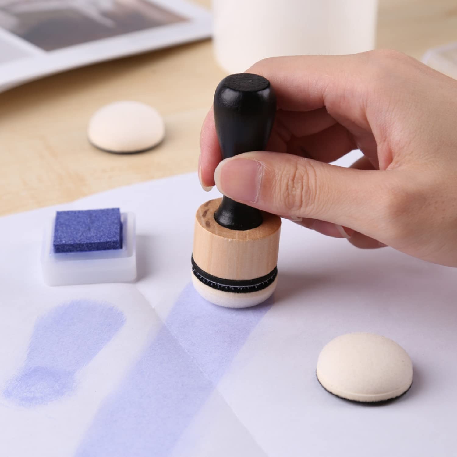 Mini Ink Blending Tool,with Foams Replacement Refill Foam Tool for Foams Scra...