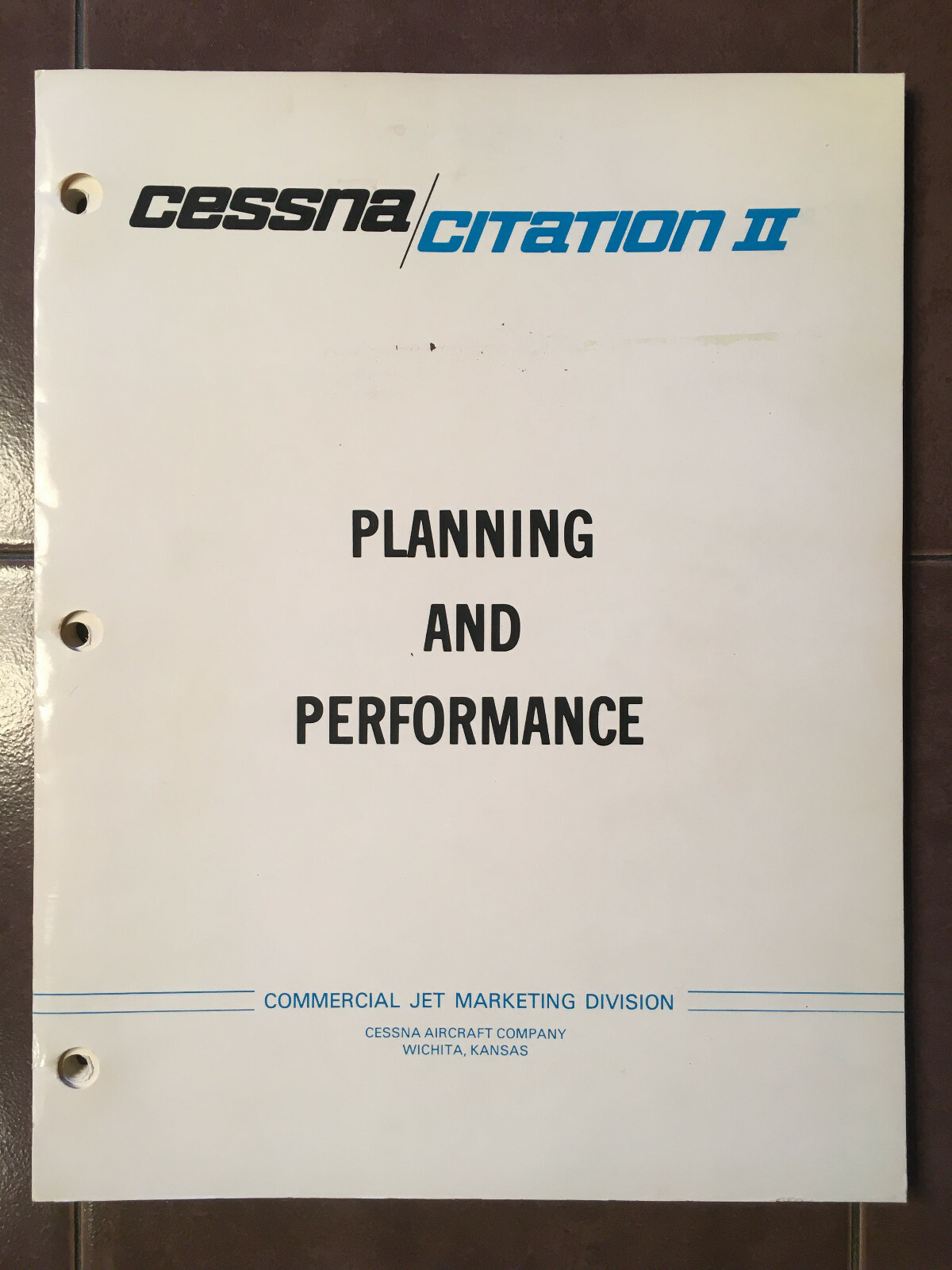 Cessna Citation II Planning and Performance Manual