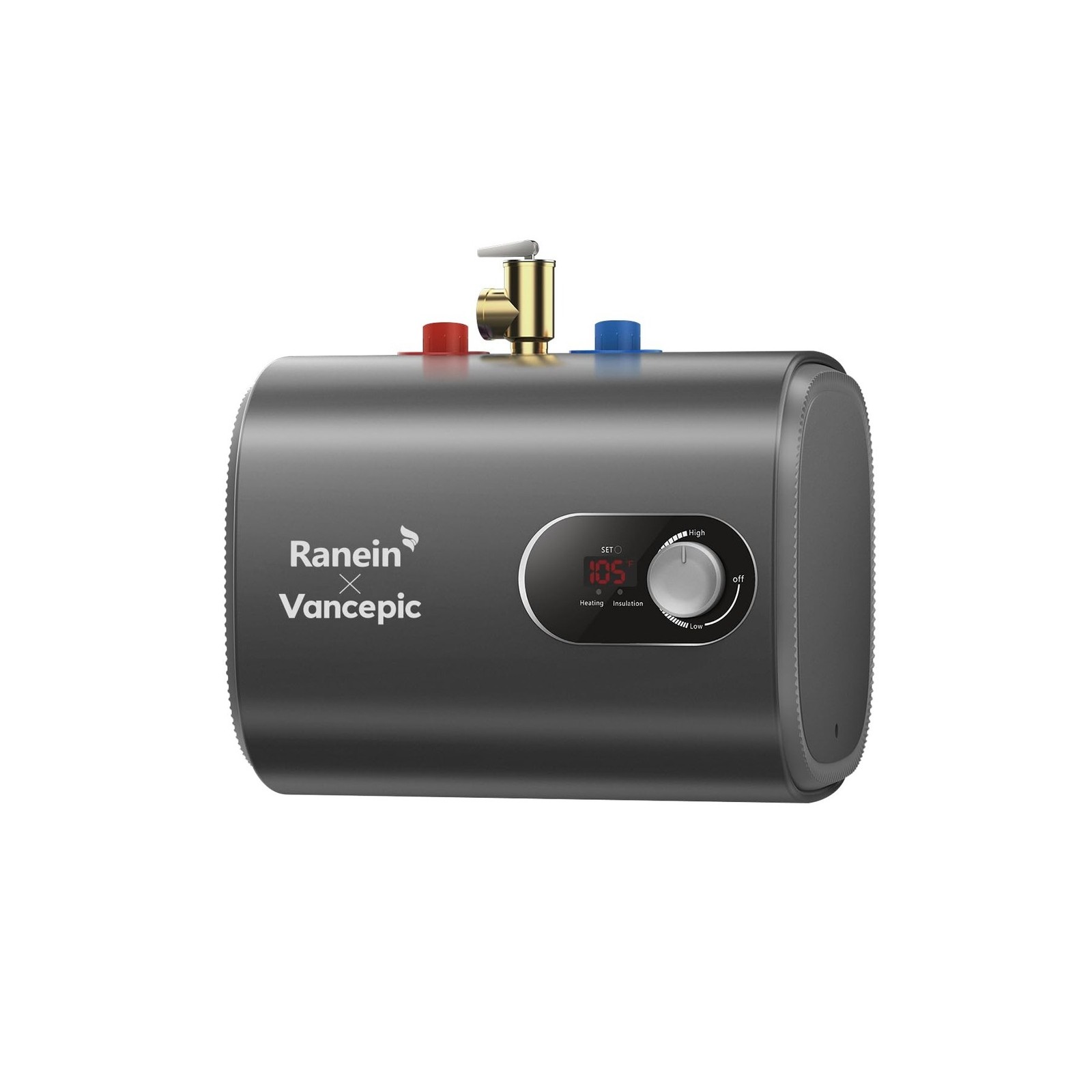 Ranein x Vancepic 2.5 Gallons Electric Mini Tank Water Heater, 120V, 1440W In...