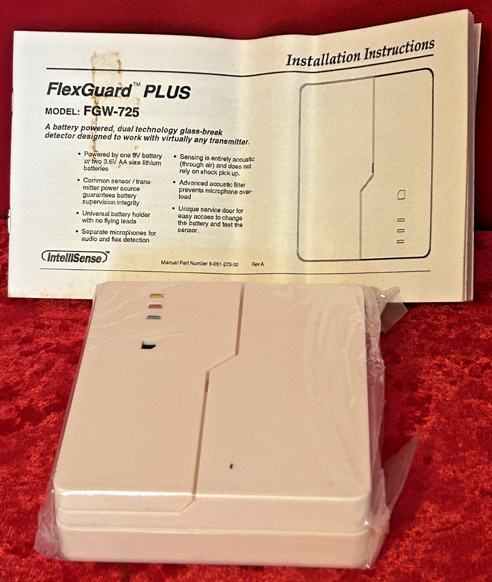 IntelliSense FGW-725 Universal Wireless Glass Break B6