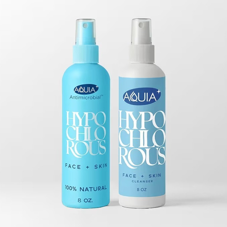 AQUIA Hypochlorous Face + Skin Fine Mist Sprayer for Face, Skin, Body Piercings