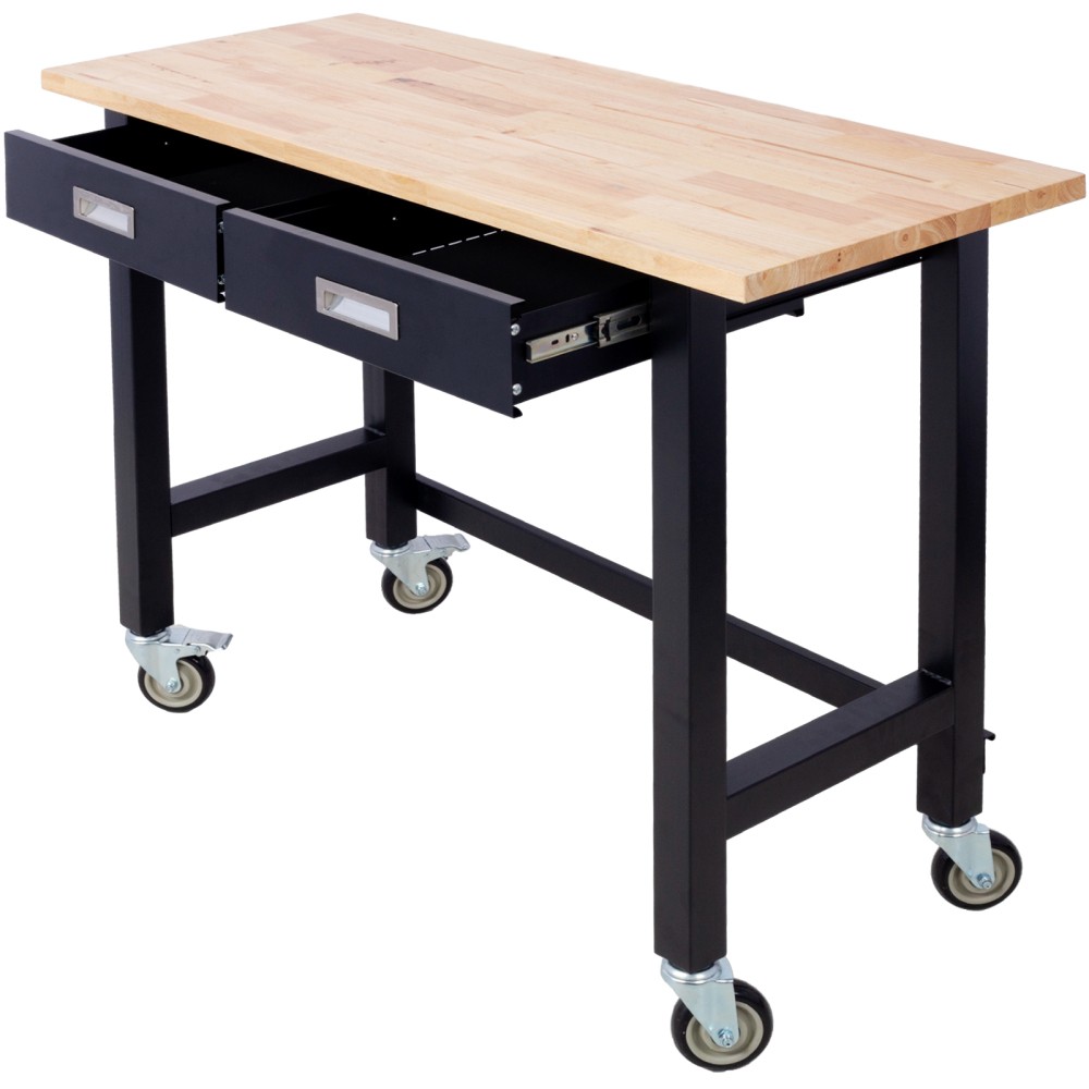 Work Table-Heavy Duty Rolling Workbench w/Storage Drawer,Garage/Office Multi-Use