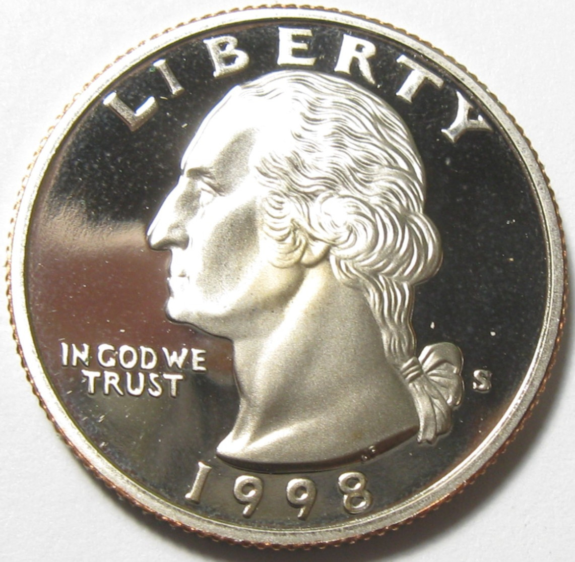 1998-S Cameo GEM Proof Clad Washington Quarter - #11352