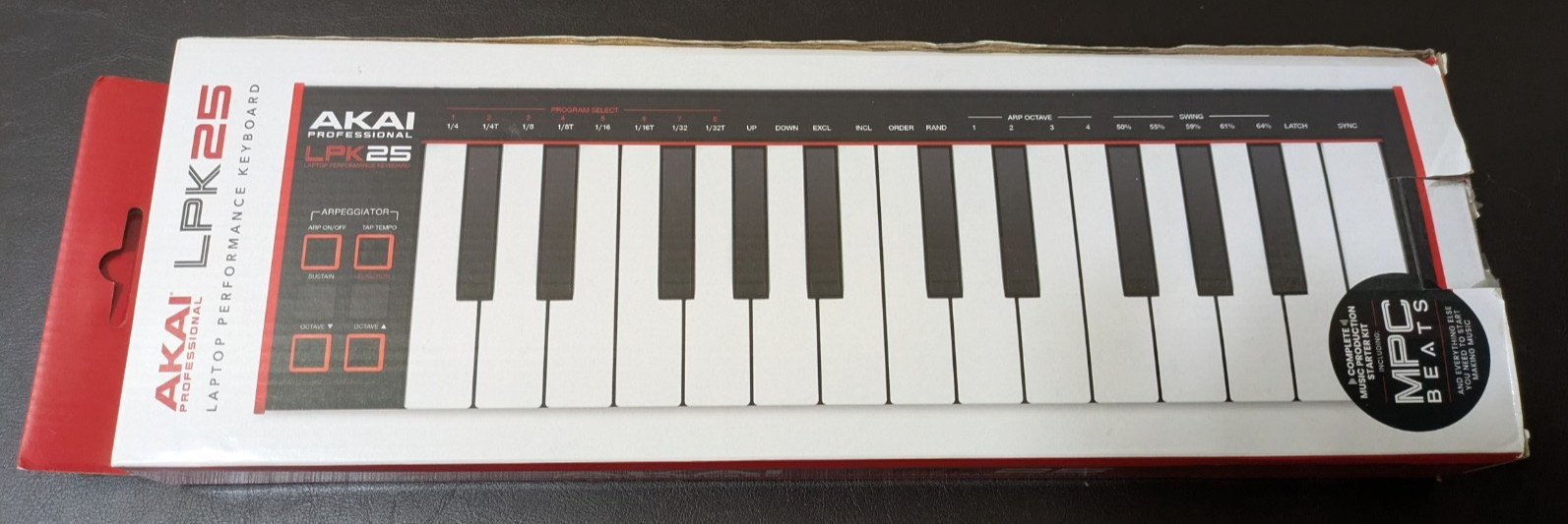 Akai Professional LPK25 MIDI Keyboard Controller 25-Key USB Arpeggiator, Used