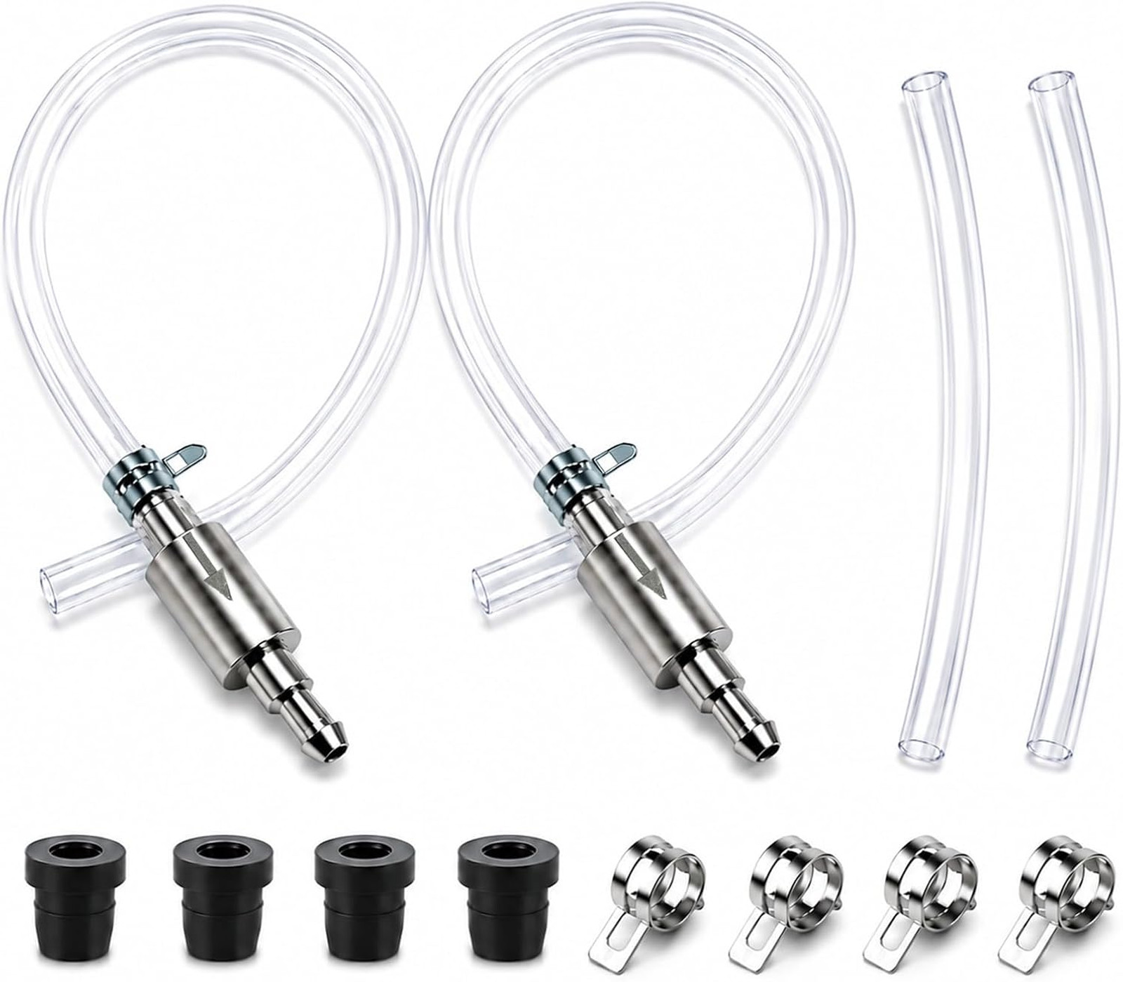 14 Piece Brake Bleeder Hose Kit with One Way Check Valve for Motorbike Car Bike