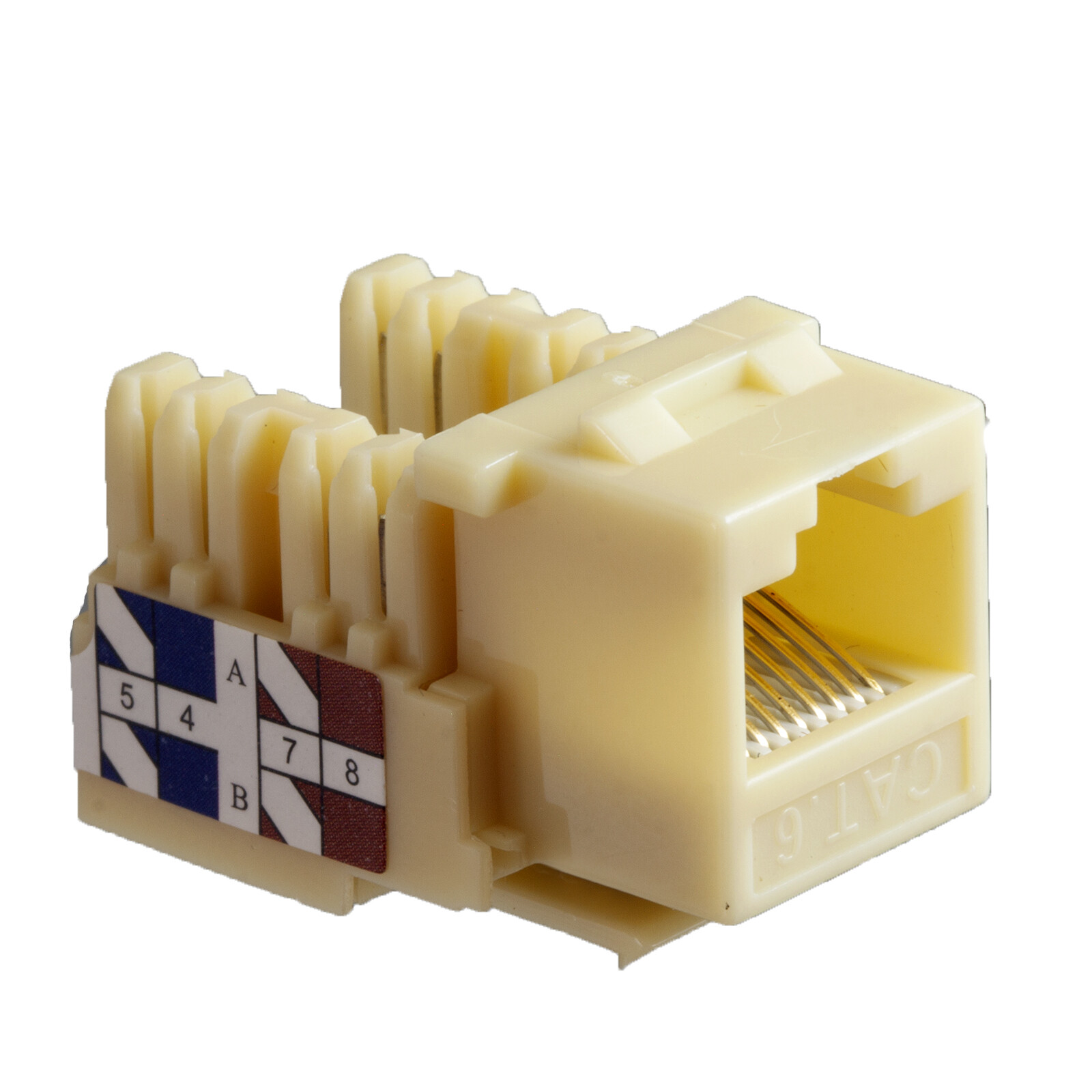 Cat6 Keystone Jacks in Ivory 15 Pcs Pack Fast Free Same Day Shipping USA Seller