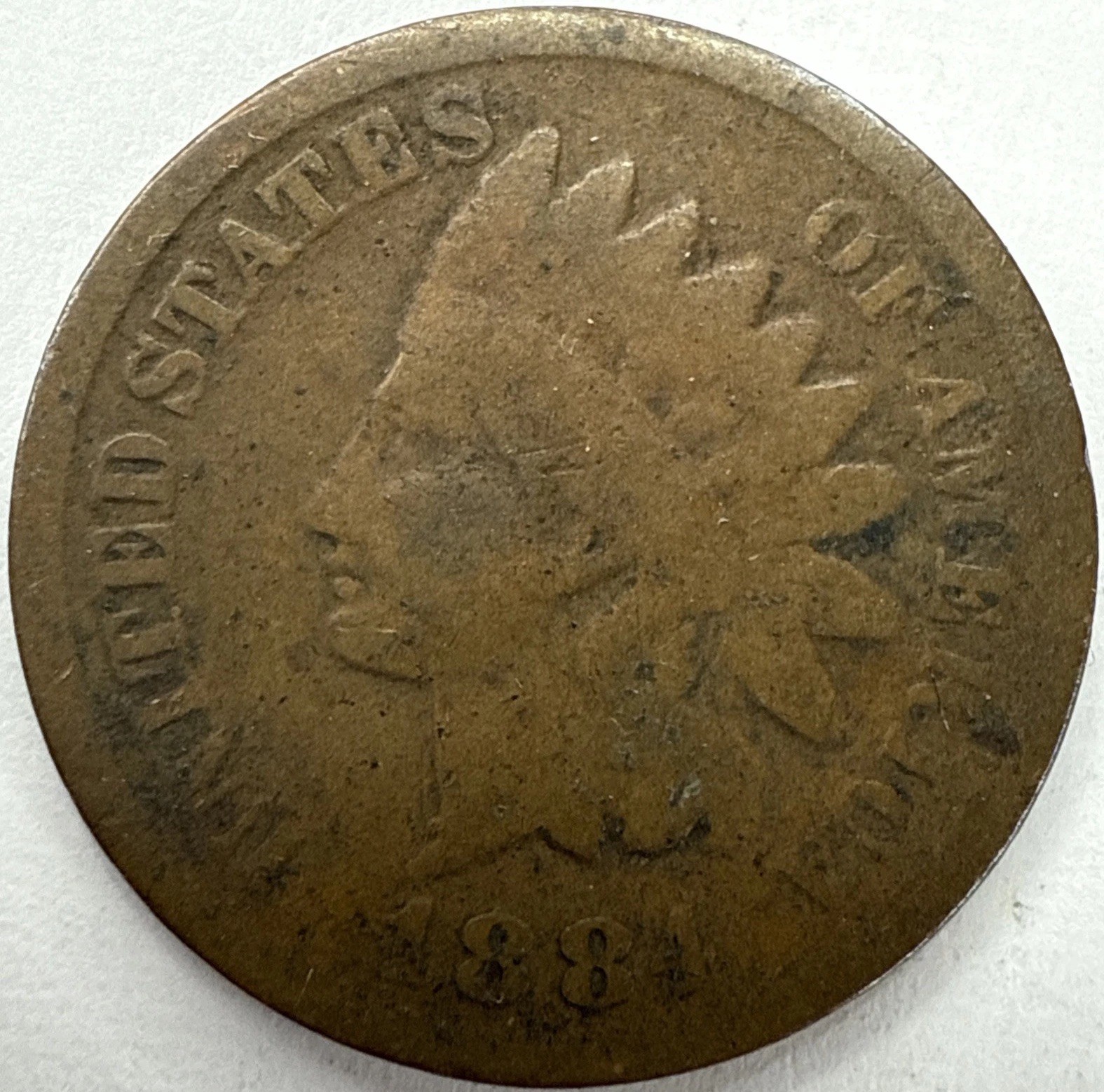 1884 Indian Head Cent Exact Coin Imaged #IND1905