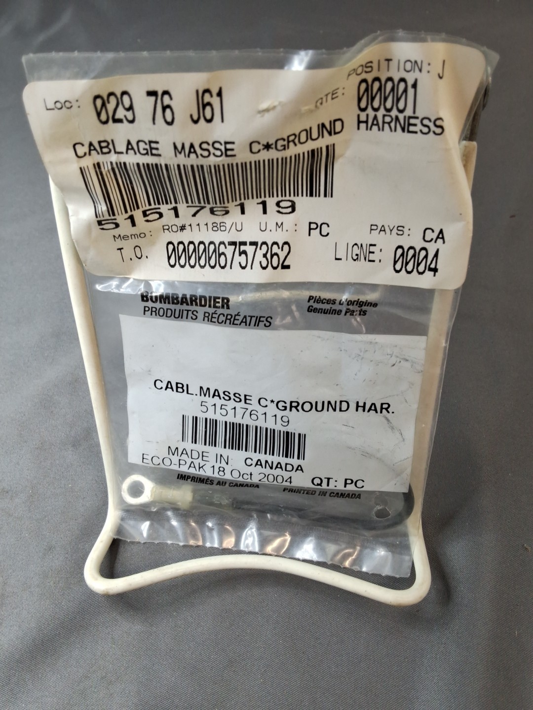 Ski-Doo Ground Wire 515176119 Battery Assist starter