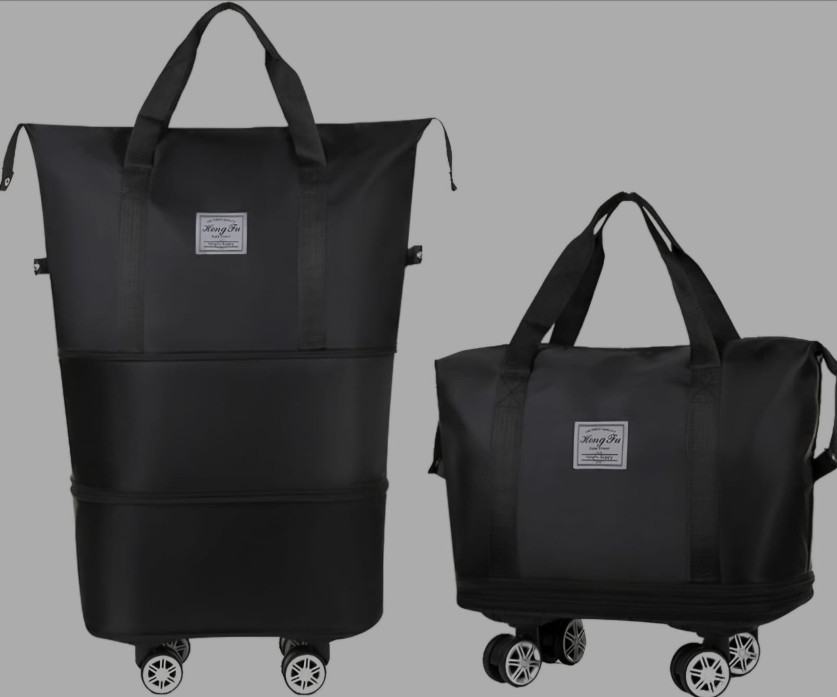 Expandable Rolling Duffel Bag with Wheels and Handles, Foldable Carry on Travel