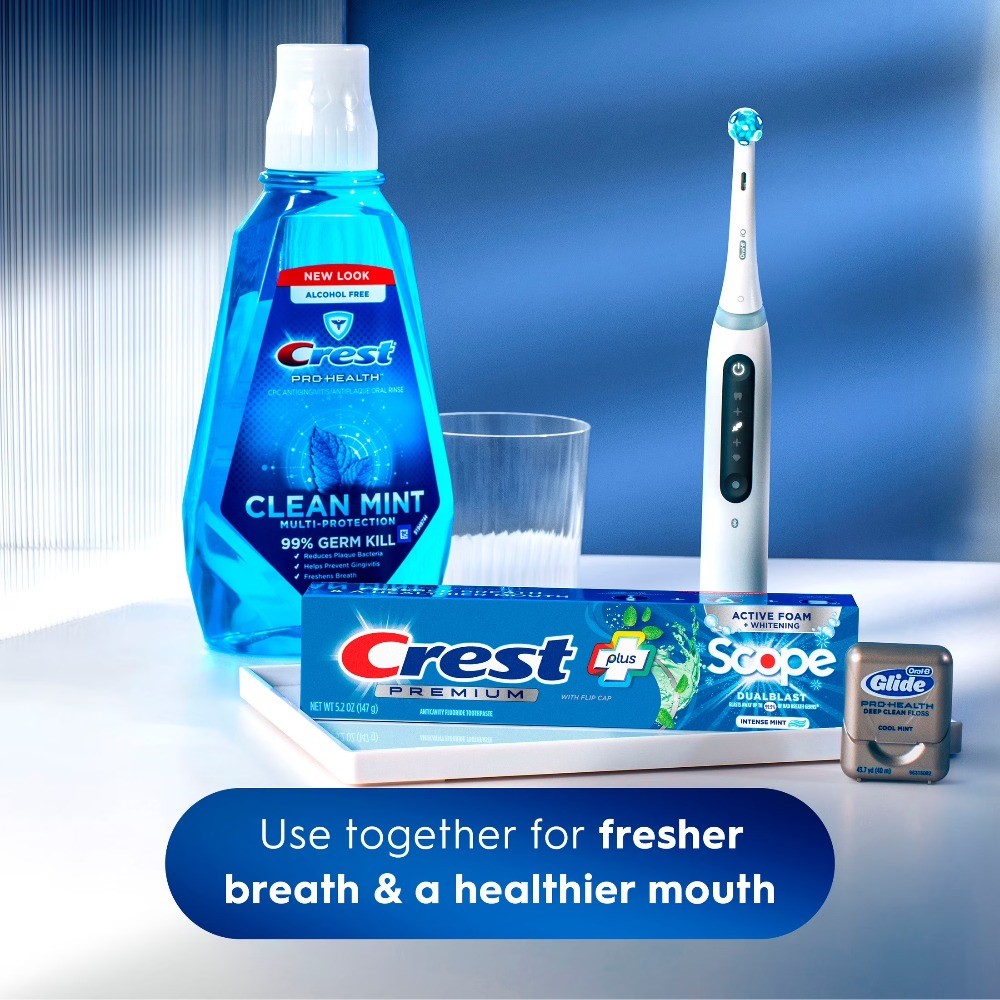 Toothpaste, Premium Plus Scope Dual Blast Toothpaste, Mint, 5.2 oz, 3 Pack