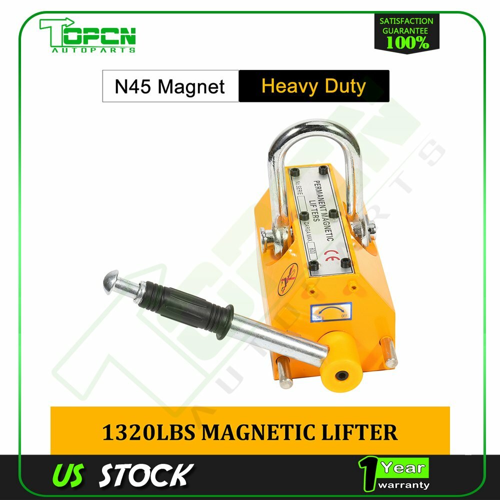 Heavy Duty 1320lb 600kg Steel Lifting Magnet Magnetic Lifter Hoist Crane