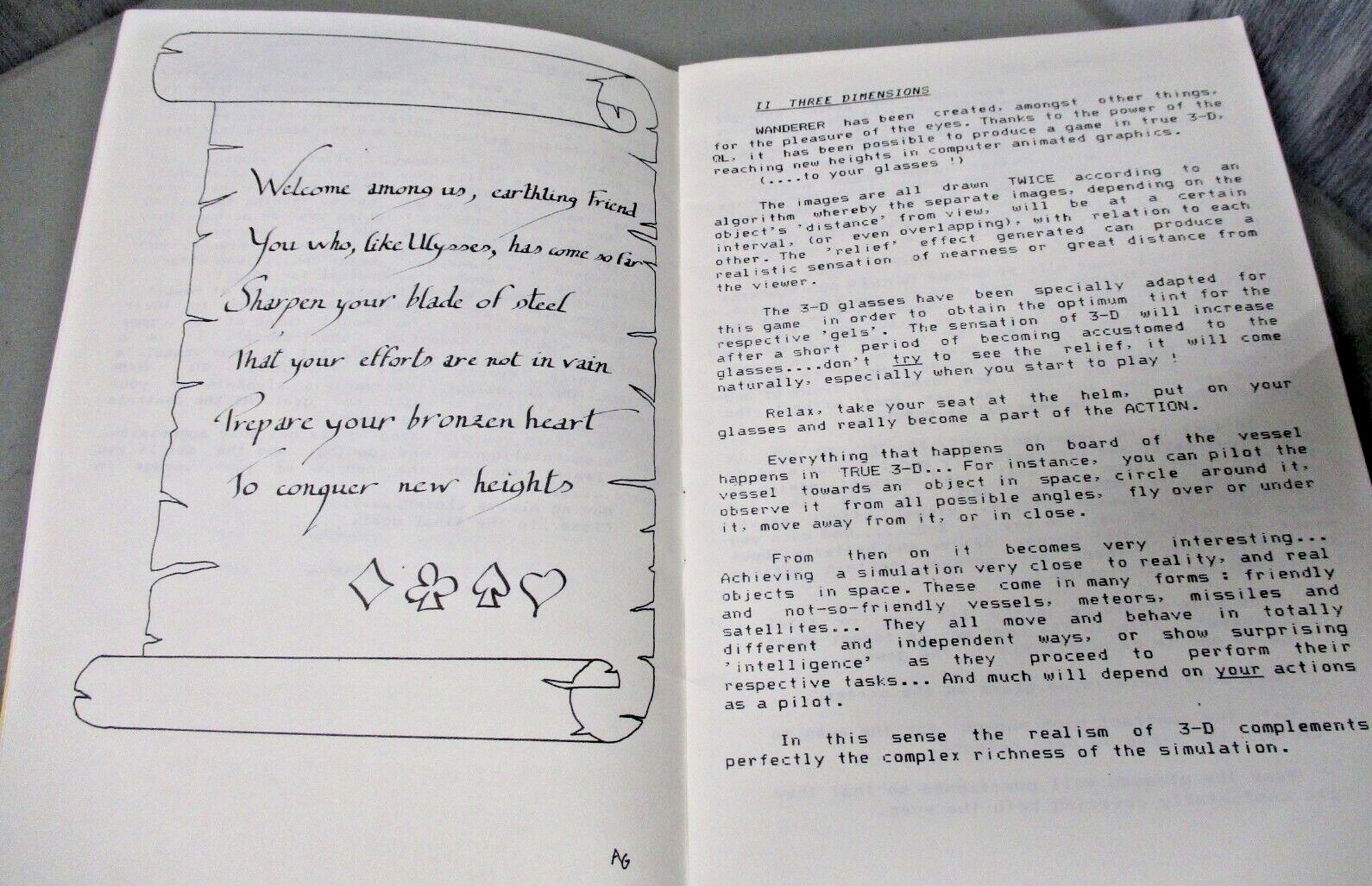 Sinclair QL, Wander 3D Game, Instructions/Manual/Docs, Pyramide 1986 Langlois