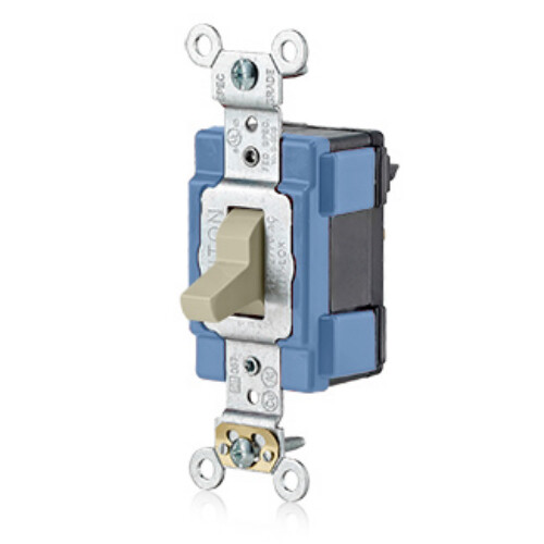 Leviton IVORY 15A 120/277VAC SINGLE POLE Quiet Toggle Switch HB1201I NEW 1201-I