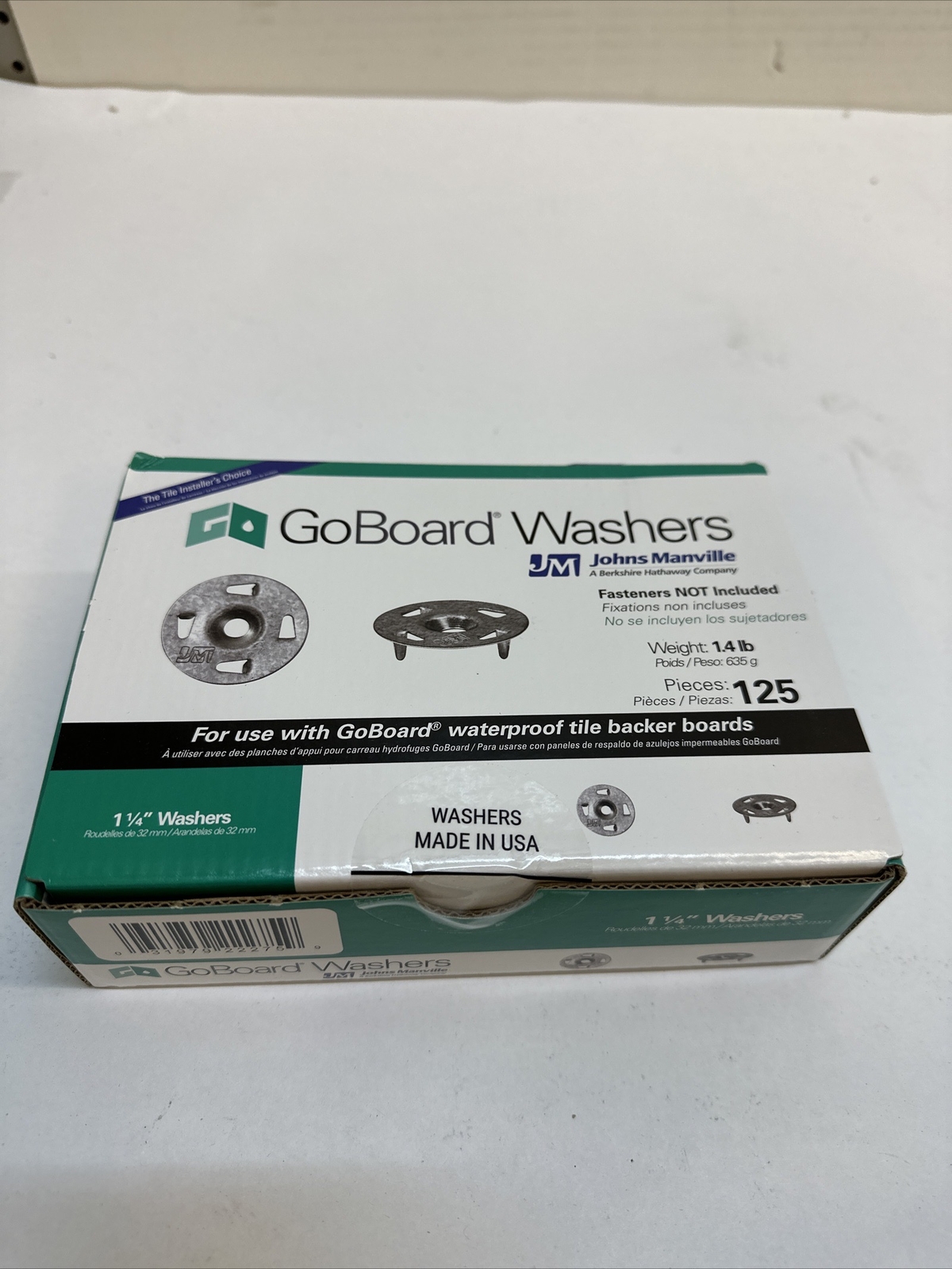 GoBoard Washers 1 1/4"  John Manville 125pcs For Waterproof Backer Boards New