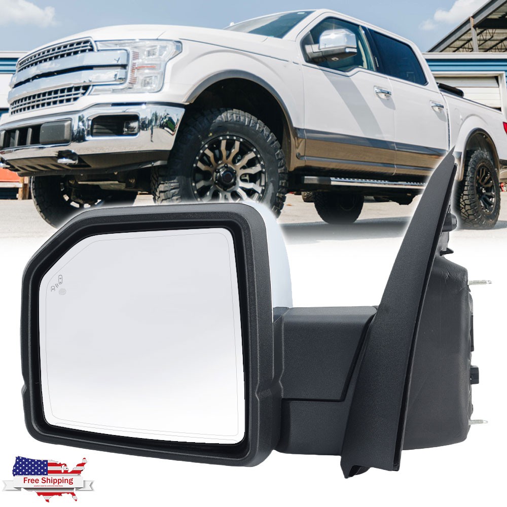 For 2015-2020 Ford F-150 Left Side Mirror Power/Signal/Blind Spot Camera Chrome