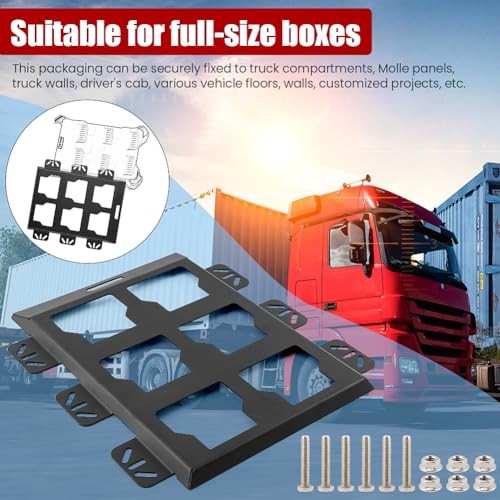 Mounting Plate Compatible with Milwauke-e Packout, 50Lbs Load Capacity Black