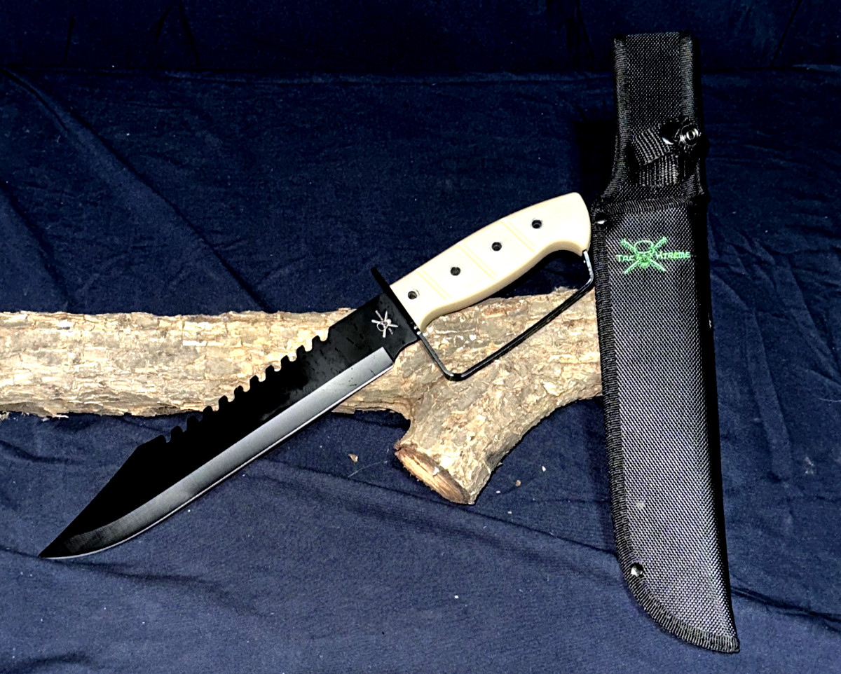 SURVIVAL TACTICAL KNIFE TX-29SAND 15" TAC EXTREME CUTLERY FIXED BLADE TAN