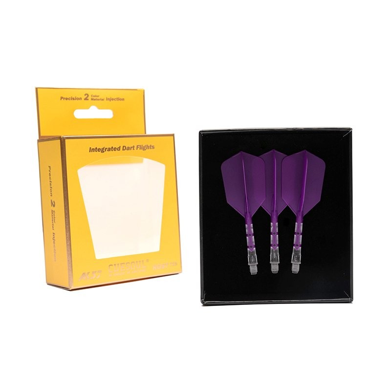 CUESOUL ROST T19 Integrated Dart Shaft and Flight Slim Shape,Set of 3-Purple